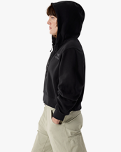 Arc'teryx Emblem Fleece Full Zip Crop Hoody W Black