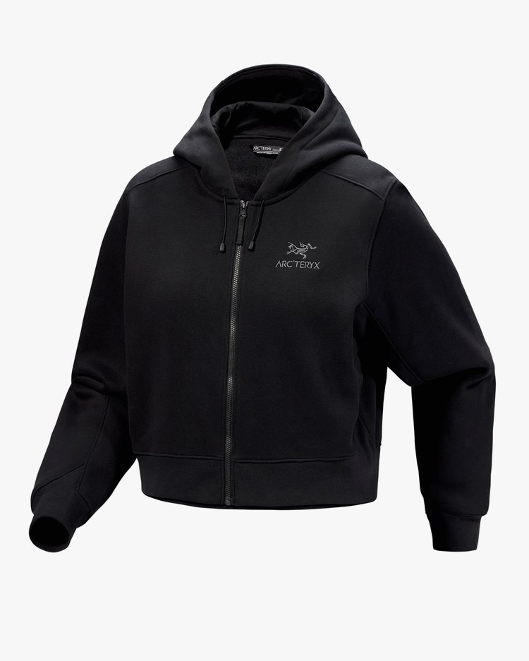 Arc'teryx Emblem Fleece Full Zip Crop Hoody W Black