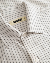 Woodbird Wang Tai Stripe Shirt White Stripe