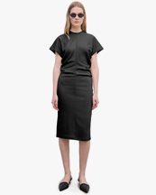 House of Dagmar Stretch Jersey Dress Washed Black