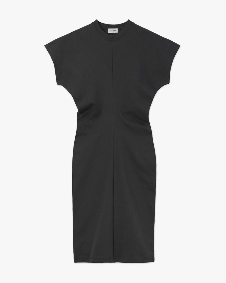 House of Dagmar Stretch Jersey Dress Washed Black