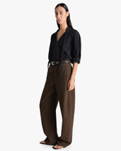LEMAIRE Twisted Belted Pants Cacao