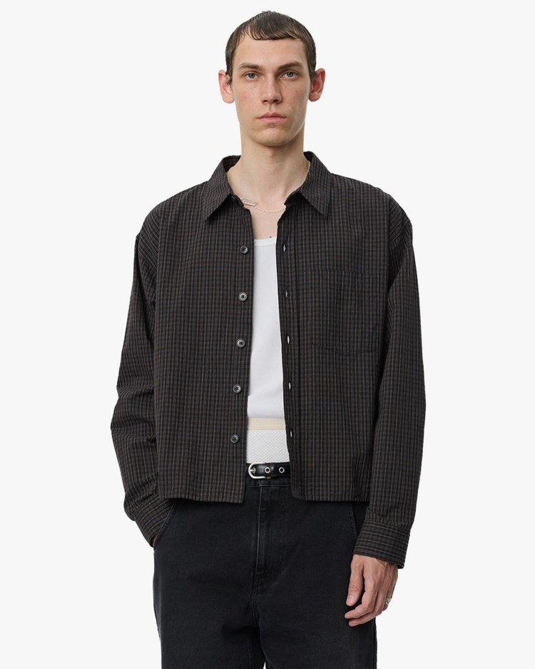 Mfpen Priority Shirt Dark Linen Check