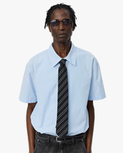 Mfpen Banquet Tie Dark Grey Retro Stripe