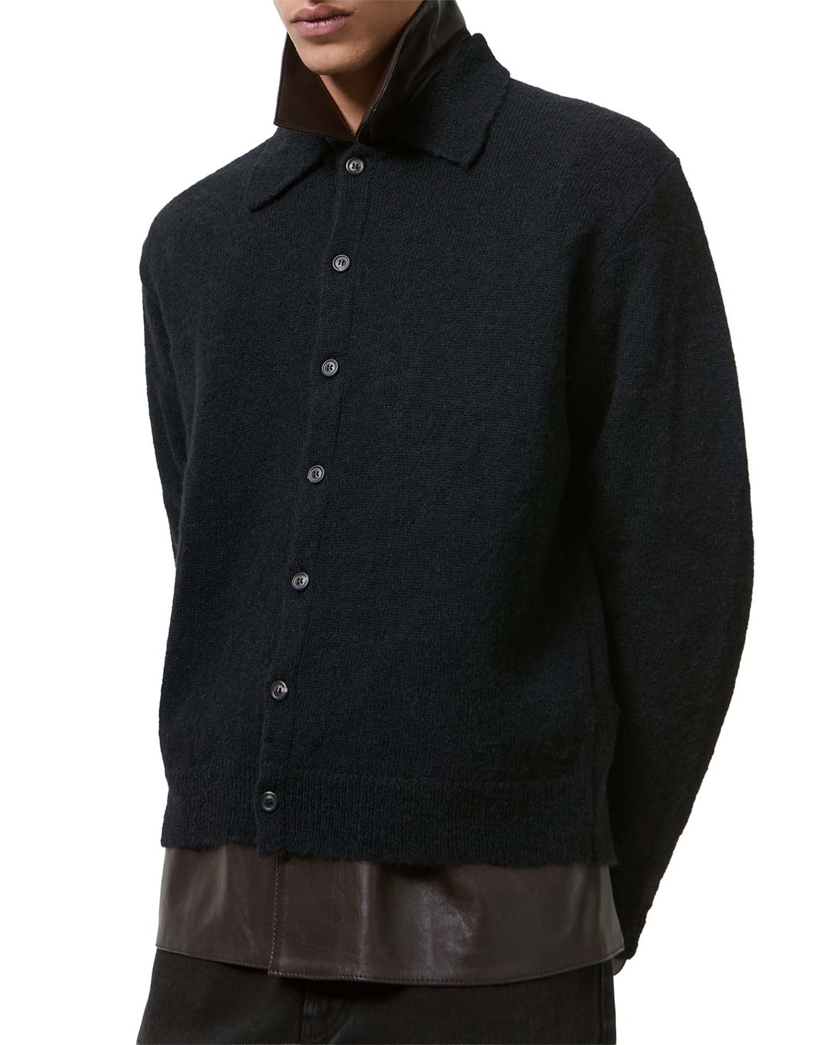 Our Legacy Evening Polo Black Fuzzy Alpaca - Vallgatan 12