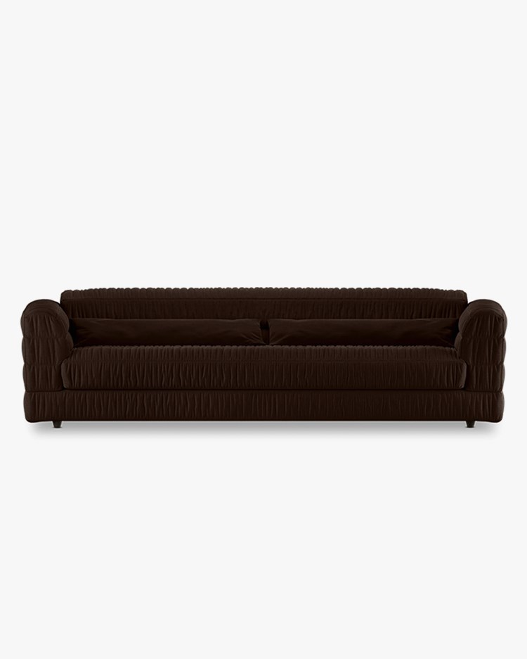 HK Living Club Couch Royal Velvet Espresso