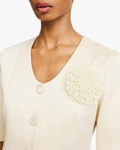 By Malene Birger Henna Brooch Soft White