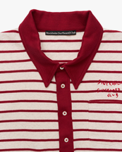 Stockholm Surfboard Club Pocket Polo Shirt Red Stripe