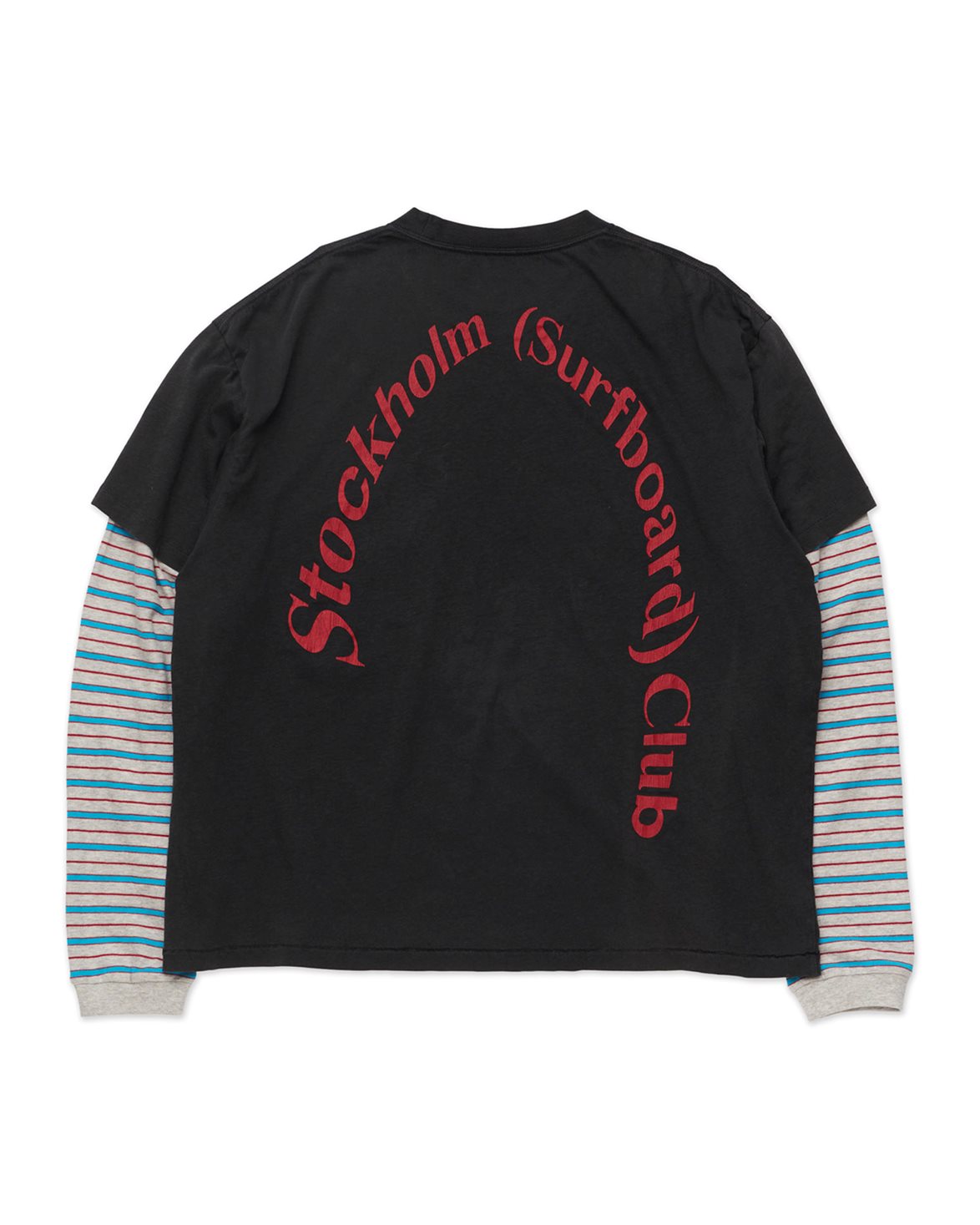 Stockholm Surfboard Club Layer Box Tee Longsleeve Black/Stripe
