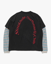 Stockholm Surfboard Club Layer Box Tee Longsleeve Black/Stripe