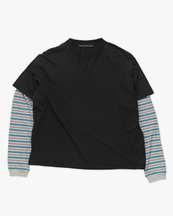 Stockholm Surfboard Club Layer Box Tee Longsleeve Black/Stripe