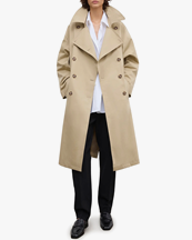 House of Dagmar Db Long Trenchcoat Khaki Beige