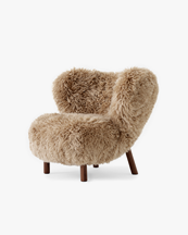 &Tradition Little Petra V1 Incl. Pouf Atd1 Oiled Walnut/Sheepskin Honey