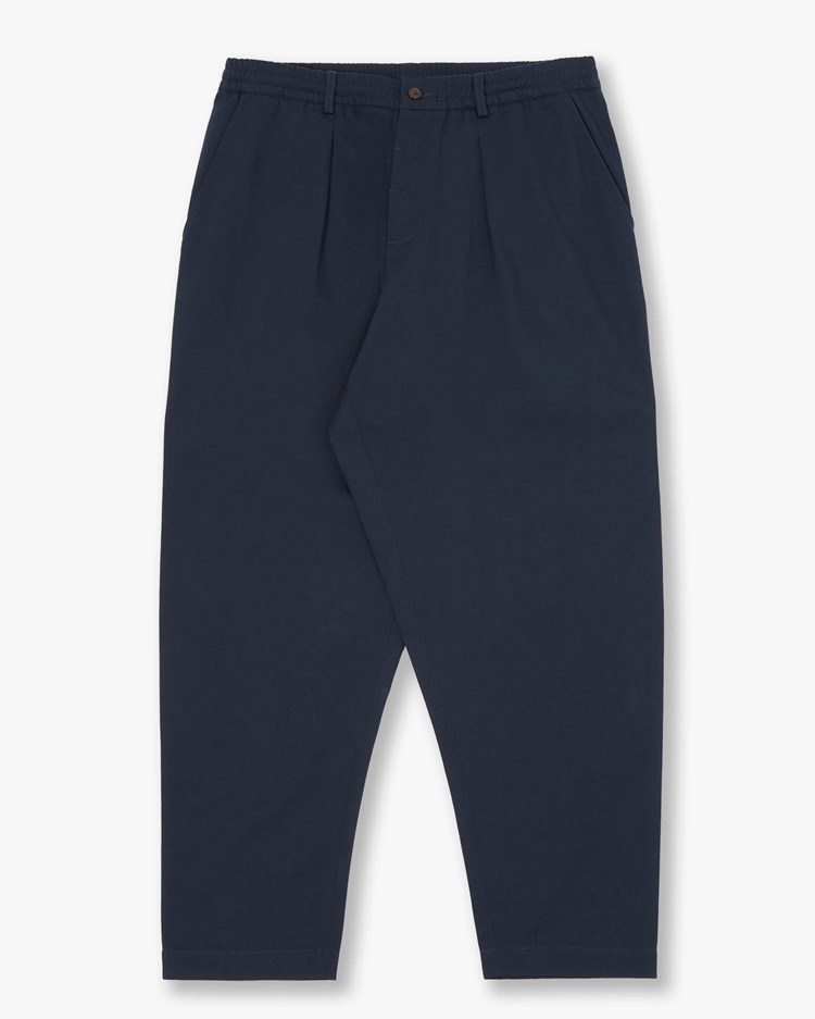 Universal Works Pleated Track Pant Twill Navy