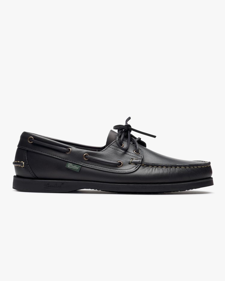 Paraboot Barth Boat Shoes M Black Leather