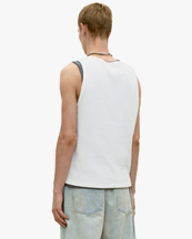 Coor Scoop-Neck Ribbed Singlet White