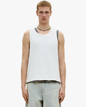 Coor Scoop-Neck Ribbed Singlet White