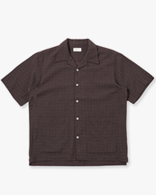 Universal Works Deck Short Sleeve Shirt Brown