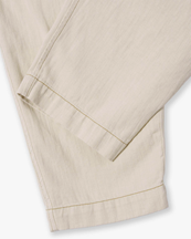Universal Works Pleated Track Pant Cotton Linen Ecru