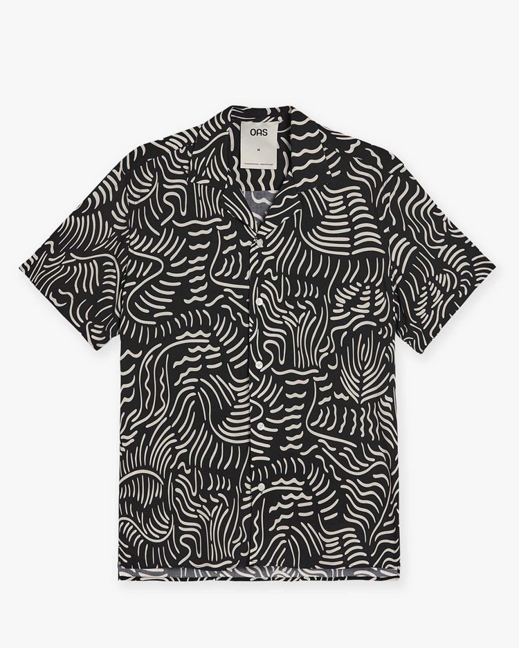 OAS Tar Lorenzo Viscose Shirt Black