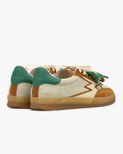 Moa Concept Club Sneakers W Patchwork Sand/Cognac Suede/Green Leather