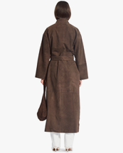 ONE and OTHER Hera Leather Coat Walnut