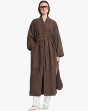 ONE and OTHER Hera Leather Coat Walnut