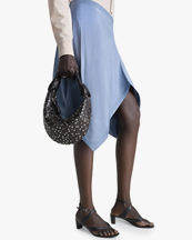 LEMAIRE Studs Dots Mini Fortune Croissant Bi Galva Dark Chocolate