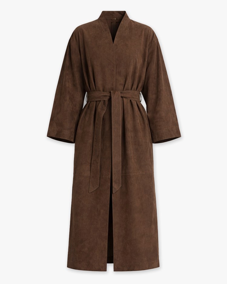 ONE and OTHER Hera Leather Coat Walnut