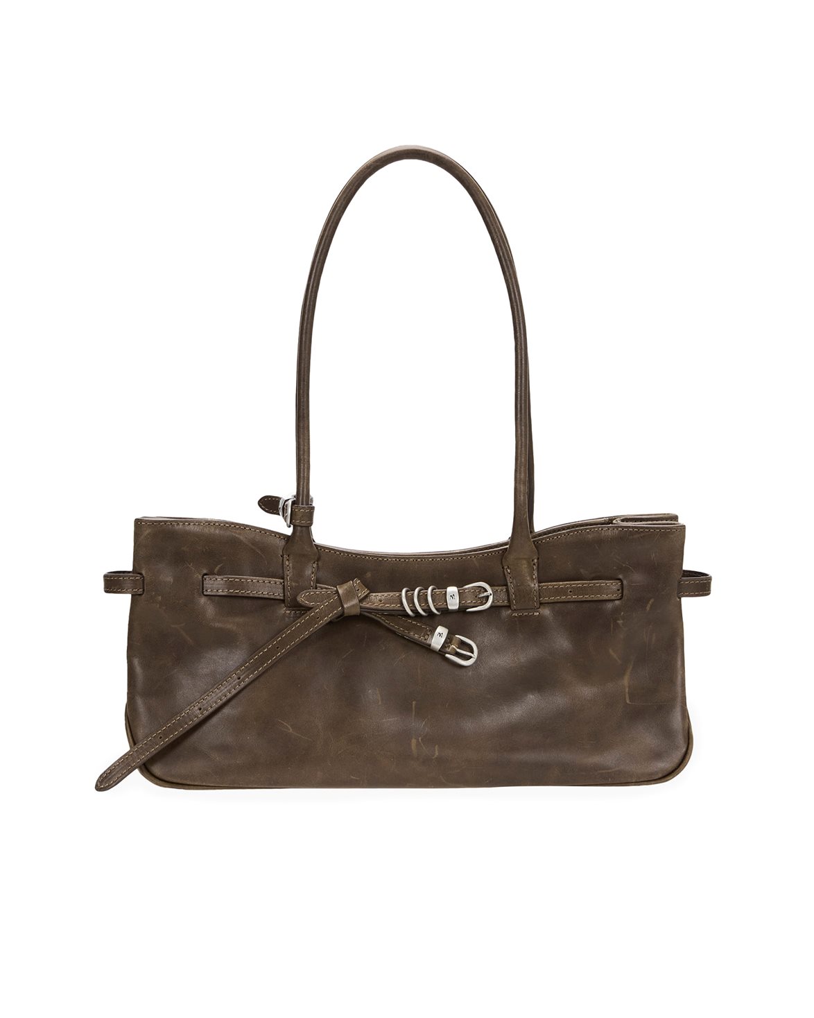 バッグ MARGESHERWOOD Margesherwood Grandma Used Shoulder Bag Washed Brown - Vallgatan 12