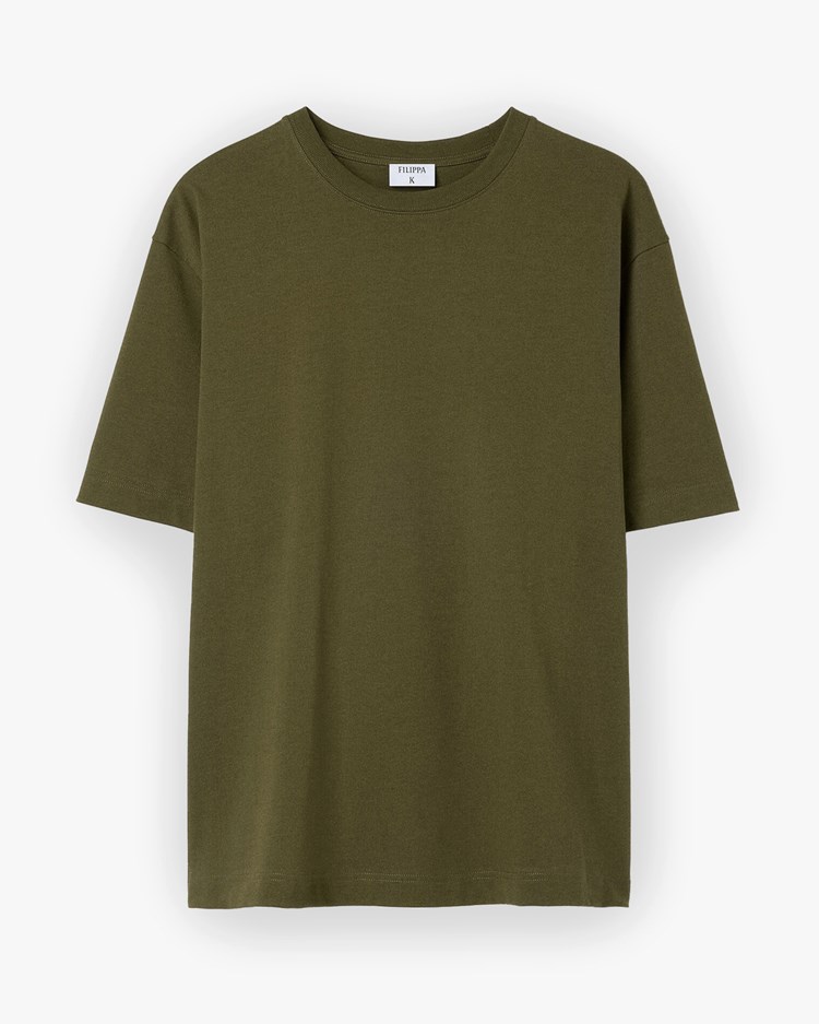 Filippa K Heavy Crewneck Tee Midnight Green
