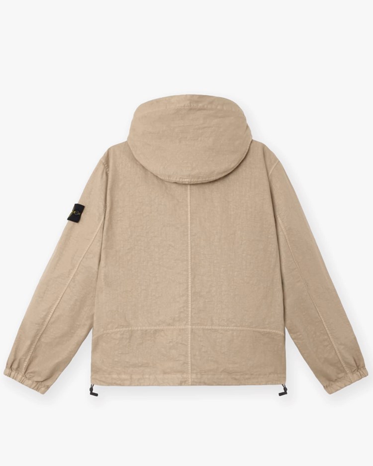 Stone Island 4100053 Hooded Garment Dyed Nylon Jacket Desert Sand