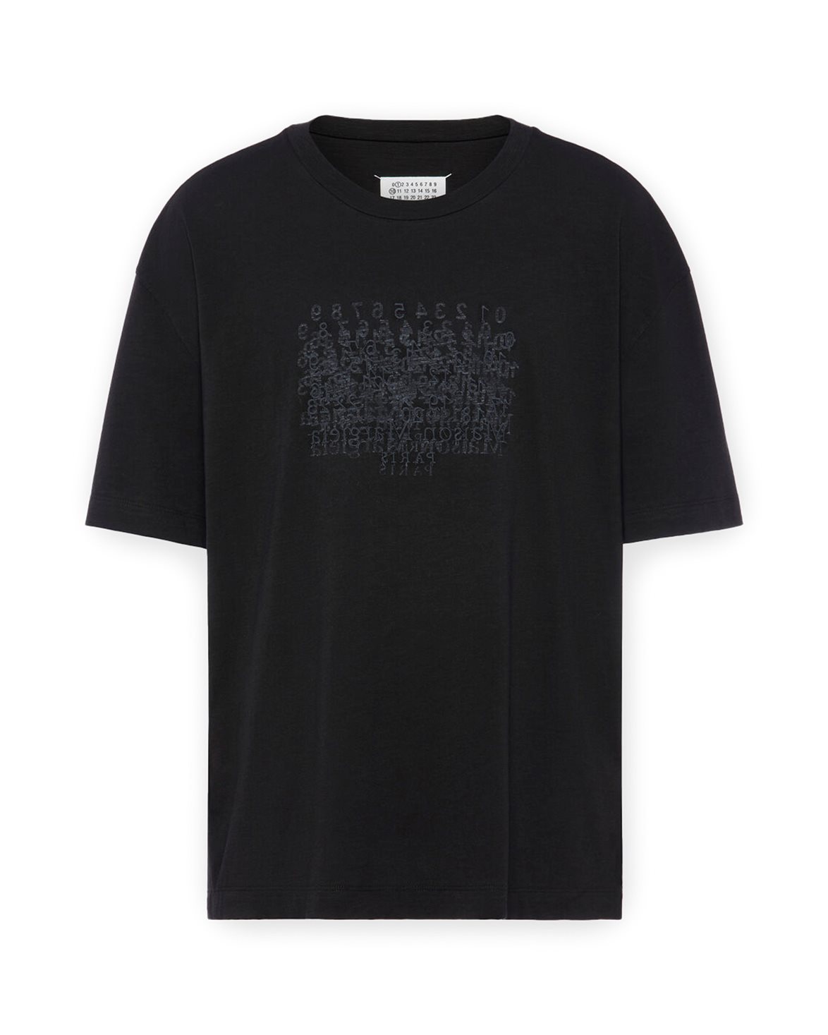 Maison Margiela Embroidered Numeric Logo T-Shirt Washed Black