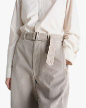 LEMAIRE Twisted Belted Pants Moonstone