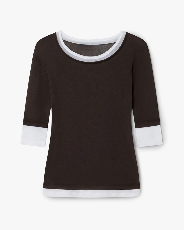 Gimaguas Gemma Top Brown/White
