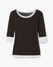 Gimaguas Gemma Top Brown/White