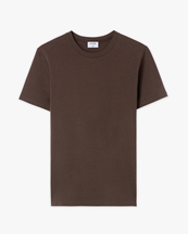Filippa K Stretch Cotton Tee Dark Chocolate