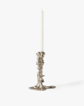Polspotten Drip Candle Holder L Silver