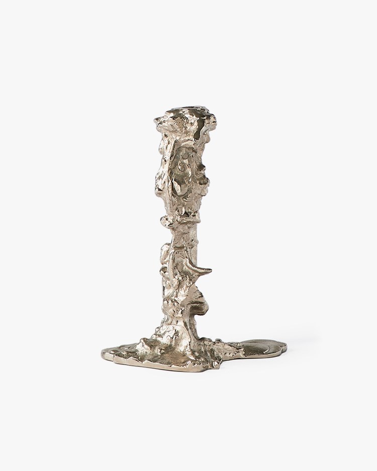Polspotten Drip Candle Holder L Silver