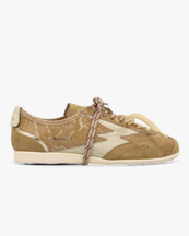 Moa Concept Ikigai Sneakers W Cognac Crackle/Tobacco Suede/Off White Crackle