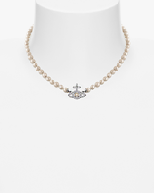Vivienne Westwood Olympia Pearl Necklace Platinumcreamorse Pearl