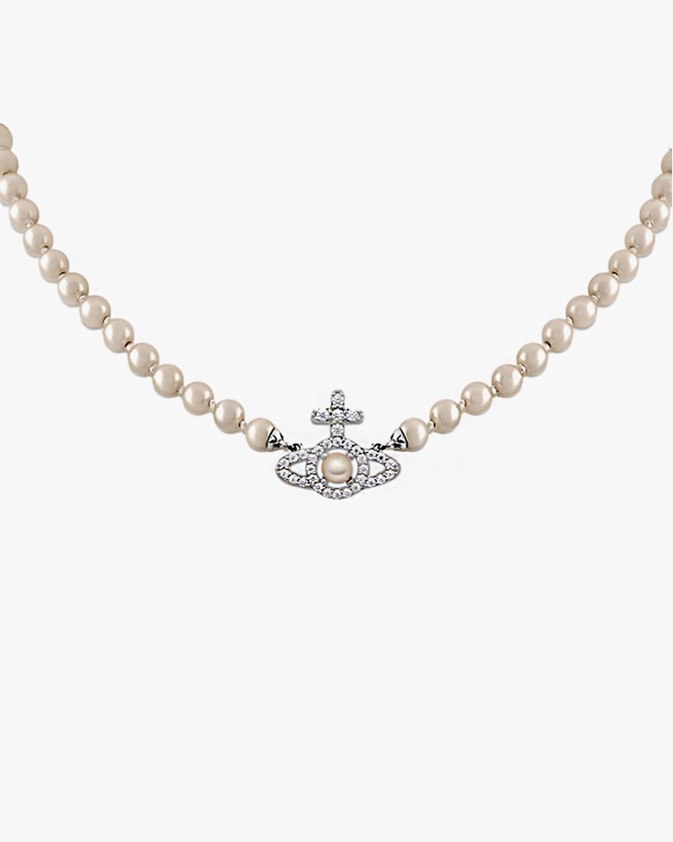 Vivienne Westwood Olympia Pearl Necklace Platinumcreamorse Pearl