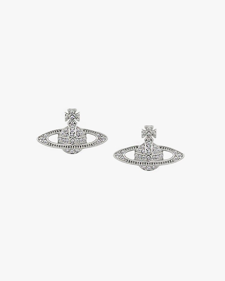 Vivienne Westwood Mini Bas Relief Earrings Platinumcrystal