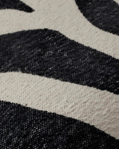 Zebra Poufs Black/Light Beige