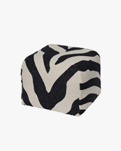 Zebra Poufs Black/Light Beige