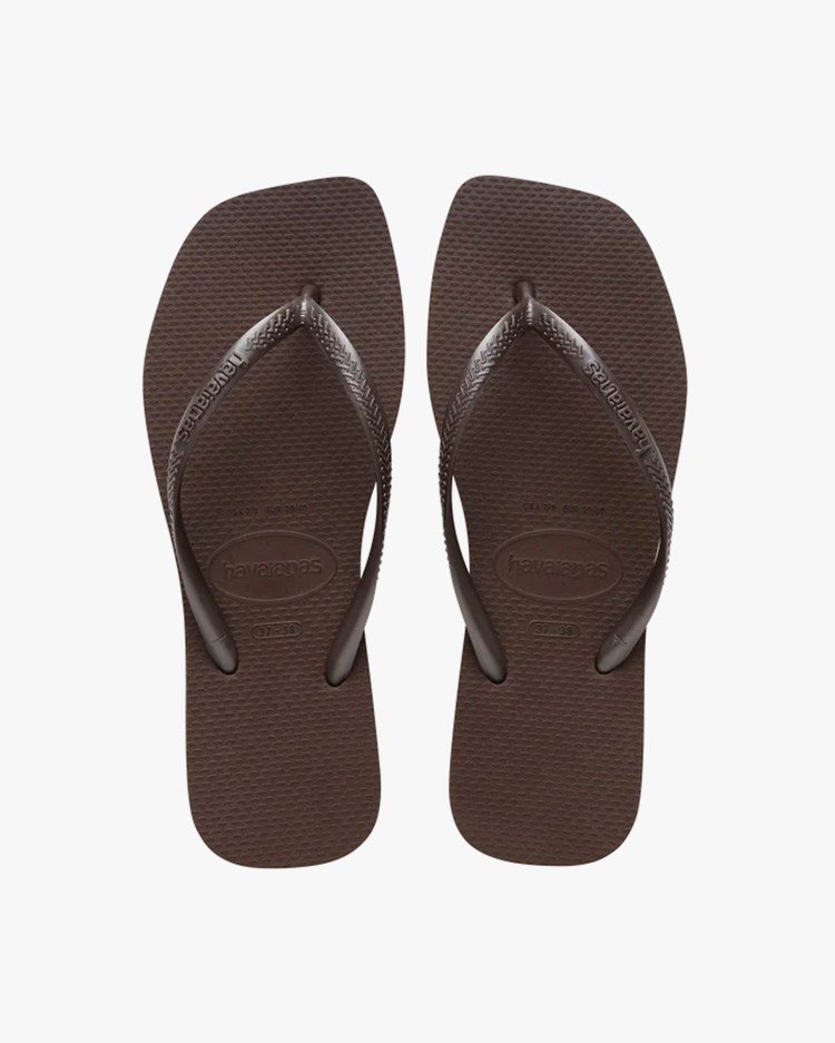 Havaianas Slim Square Flip Flops W Dark Brown