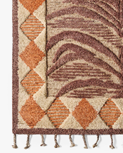Dusty Deco Wildcat Rug Burnt Brown