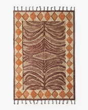Dusty Deco Wildcat Rug Burnt Brown