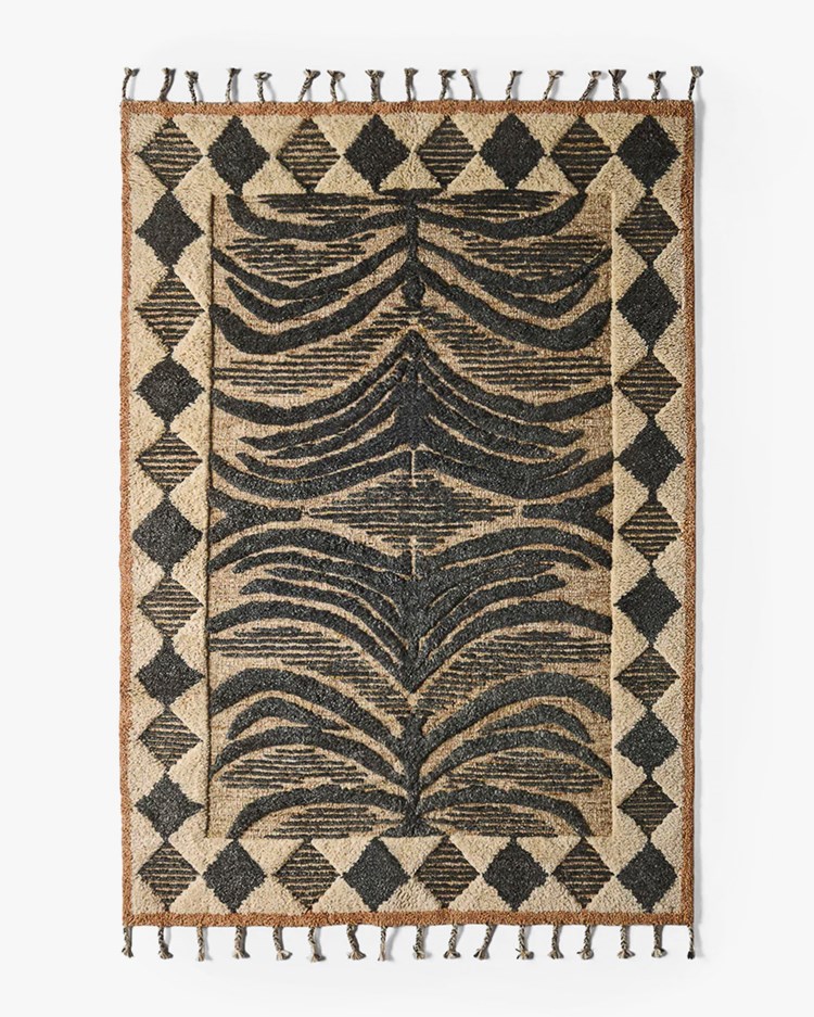Dusty Deco Wildcat Rug Ash Black