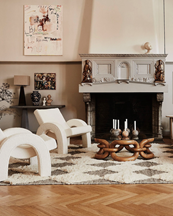 Dusty Deco Chess Rya Rug Grey